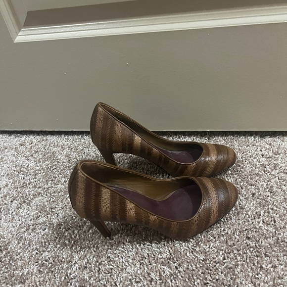 Nike Air Cole Haan Heels Brown Stitch Stripe 6.5B - Picture 2 of 5
